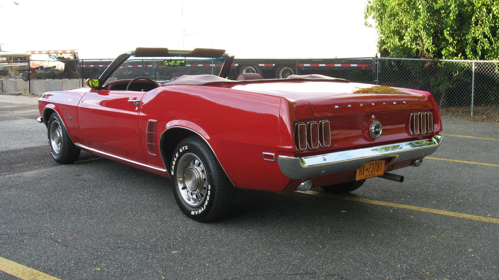 1969 Red Ford Mustang Convertible