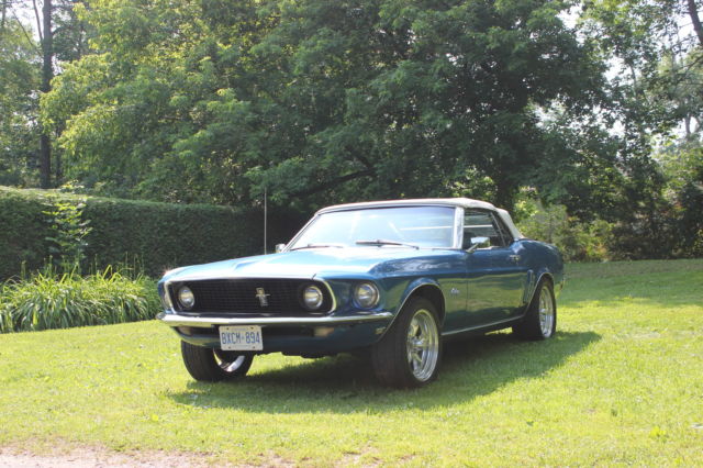1969 Blue Ford Mustang Convertible