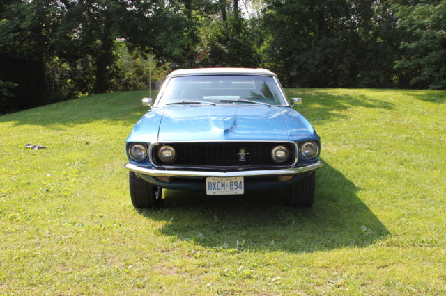 1969 Blue Ford Mustang Convertible
