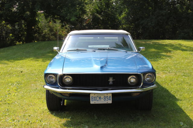 1969 Blue Ford Mustang Convertible