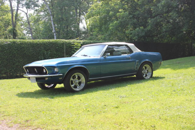 1969 Blue Ford Mustang Convertible