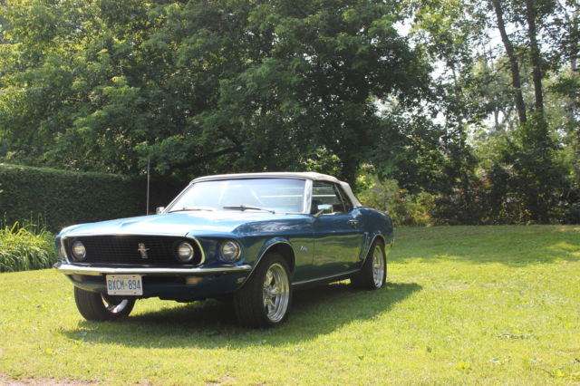 1969 Blue Ford Mustang Convertible