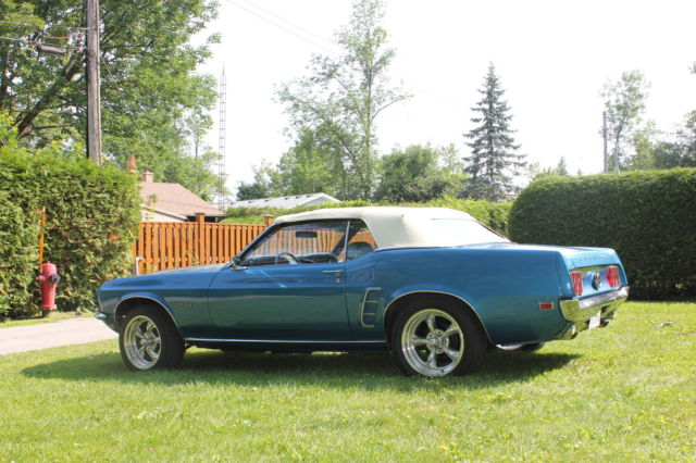 1969 Blue Ford Mustang Convertible