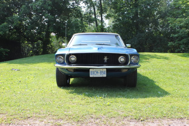 1969 Blue Ford Mustang Convertible
