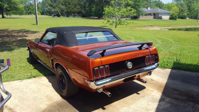 1969 Orange Ford Mustang Convertible