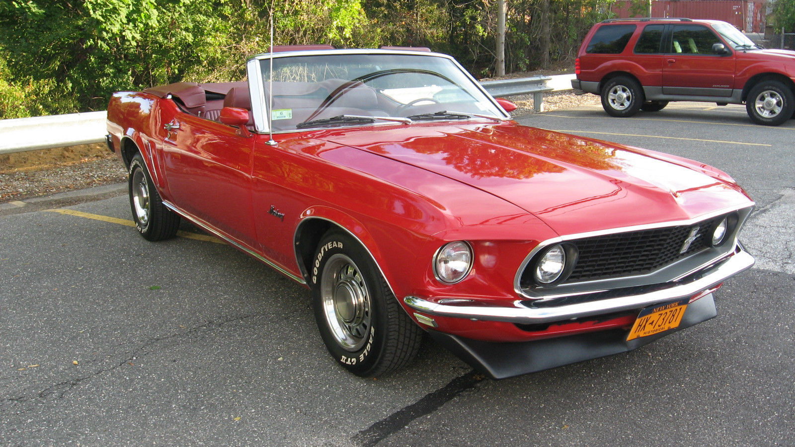 1969 Red Ford Mustang Convertible