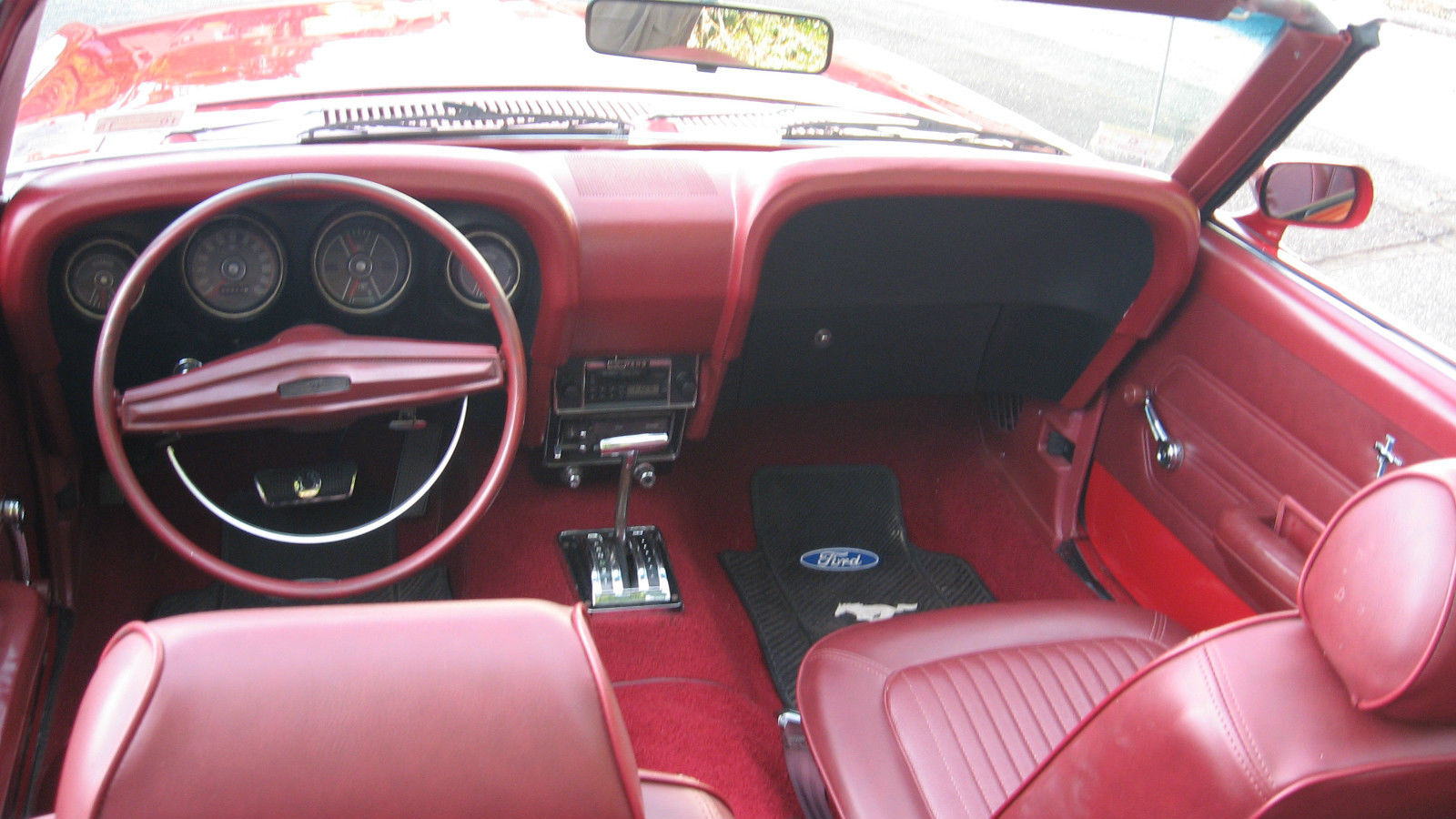 1969 Red Ford Mustang Convertible