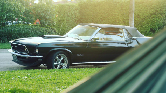 1969 Black Ford Mustang Convertible