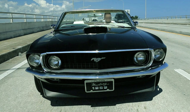 1969 Black Ford Mustang Convertible