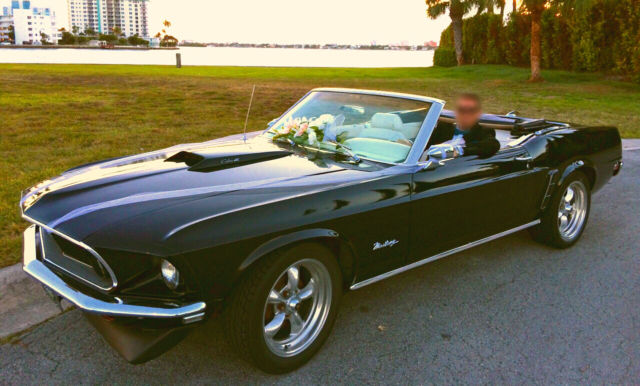 1969 Black Ford Mustang Convertible