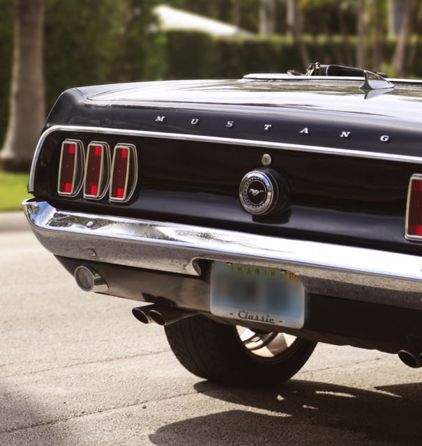 1969 Black Ford Mustang Convertible