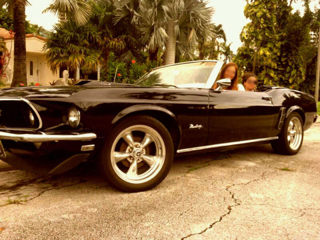 1969 Black Ford Mustang Convertible