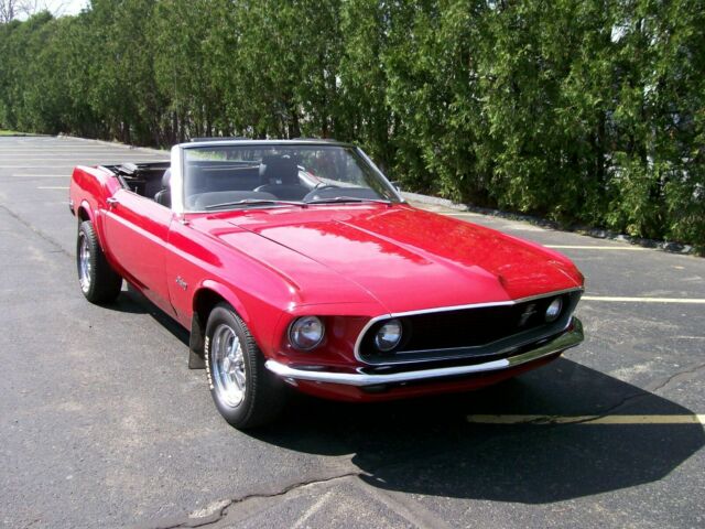 1969 RED Ford Mustang CONVERTIBLE