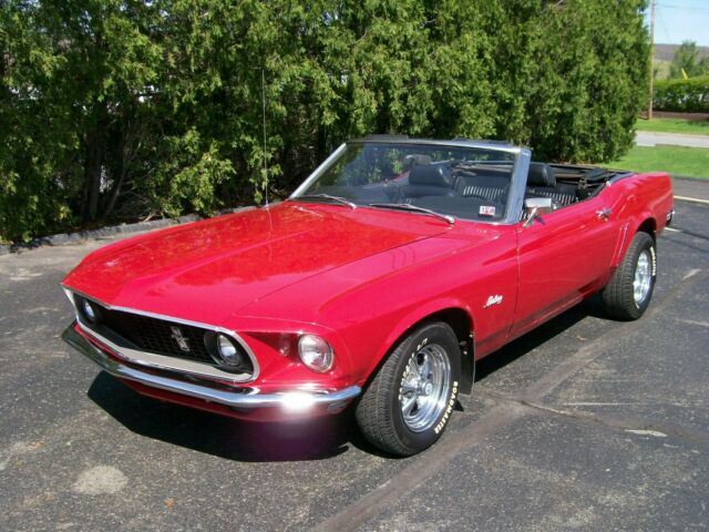 1969 RED Ford Mustang CONVERTIBLE