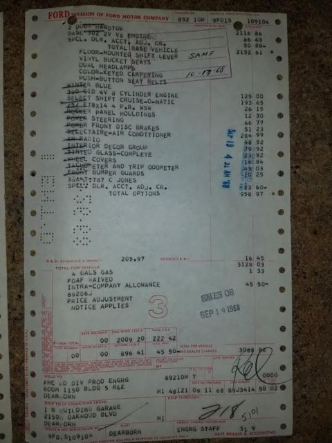 1969 Blue Ford Mustang Coupe