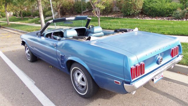 1969 Acapulco Blue Ford Mustang Convertible