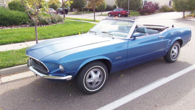 1969 Acapulco Blue Ford Mustang Convertible