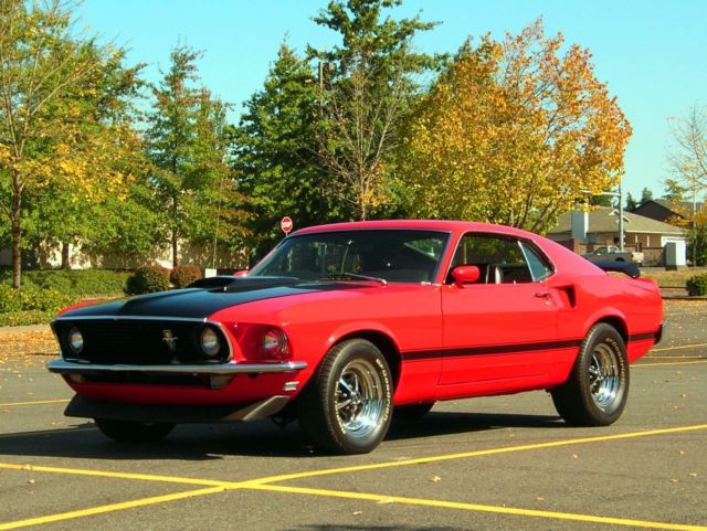 1969 Red Ford Mustang Fastback