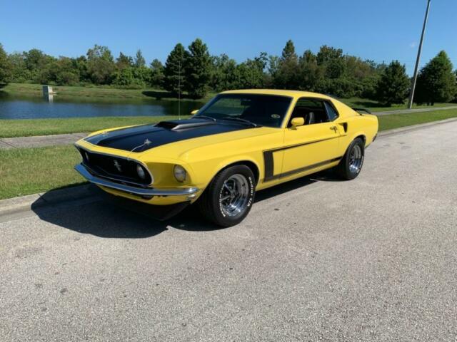 1969 Yellow Ford Mustang Fastback