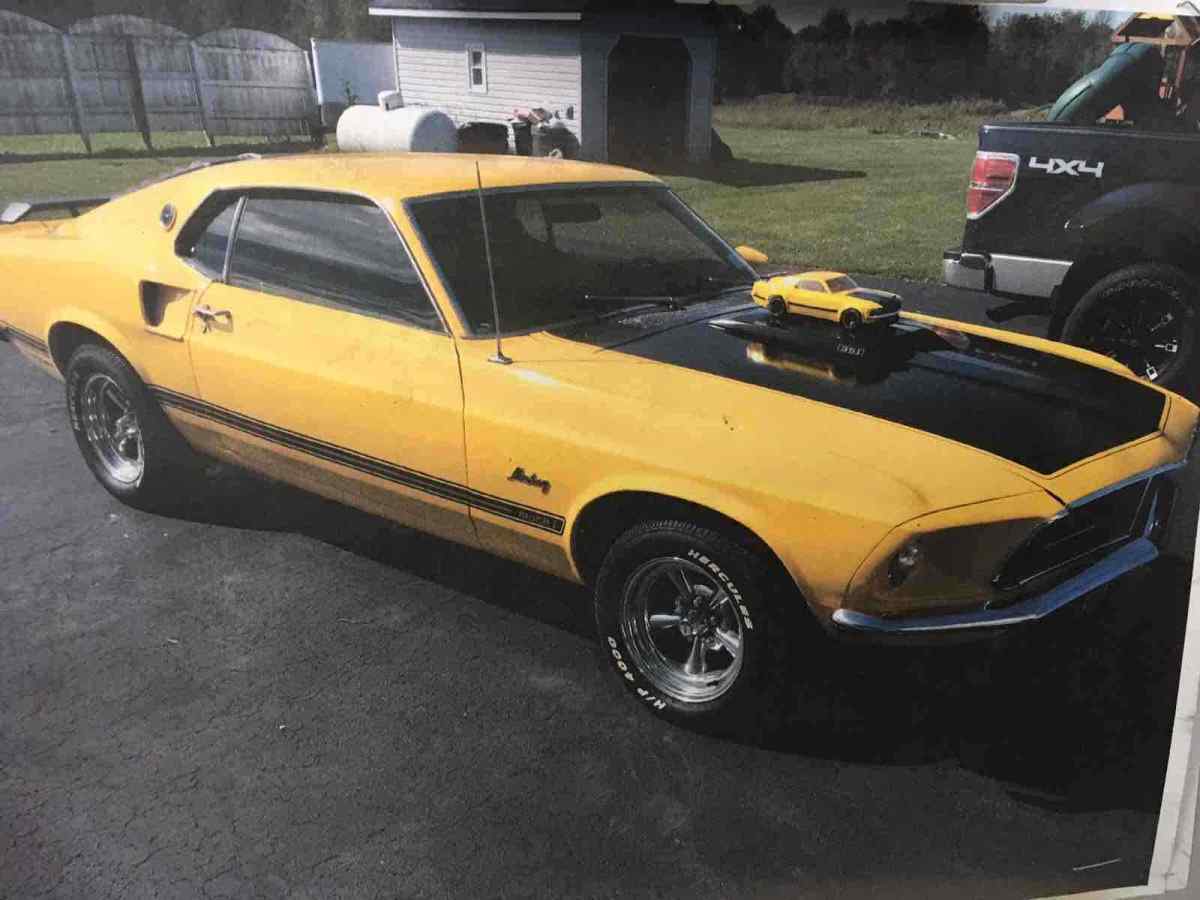 1969 Yellow Ford Mustang fastback