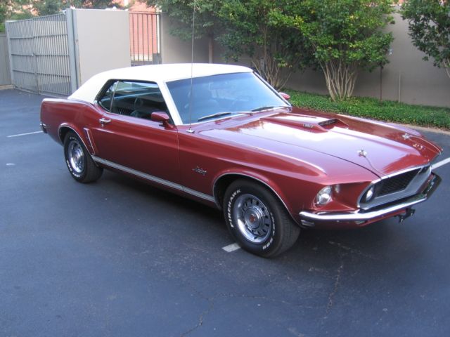 1969 Burgundy Ford Mustang Coupe
