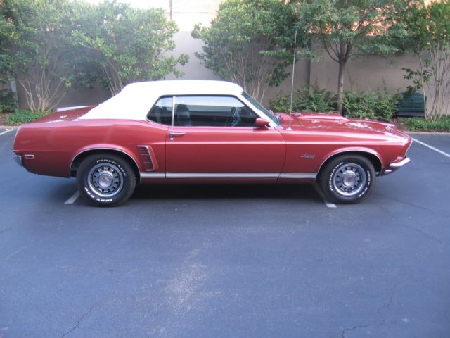 1969 Burgundy Ford Mustang Coupe