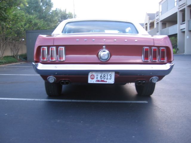 1969 Burgundy Ford Mustang Coupe