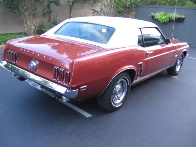 1969 Burgundy Ford Mustang Coupe