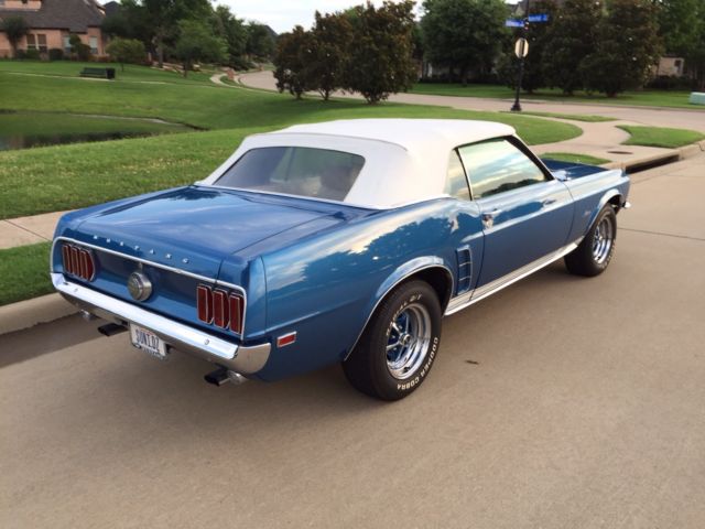 1969 Acapulco Blue Ford Mustang Convertible