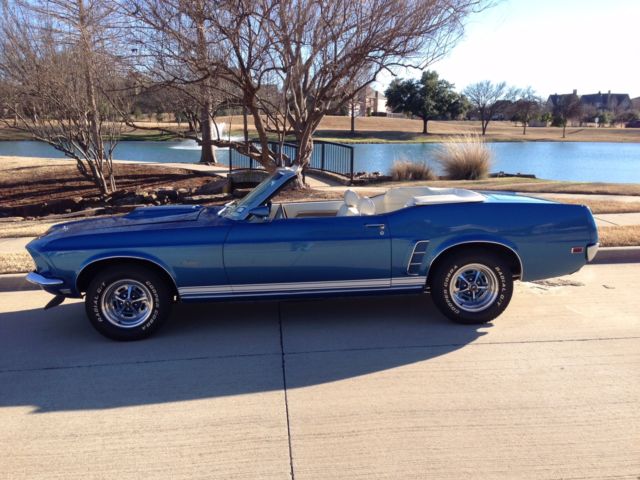 1969 Acapulco Blue Ford Mustang Convertible