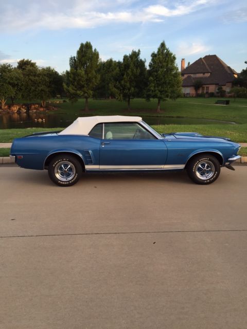 1969 Acapulco Blue Ford Mustang Convertible