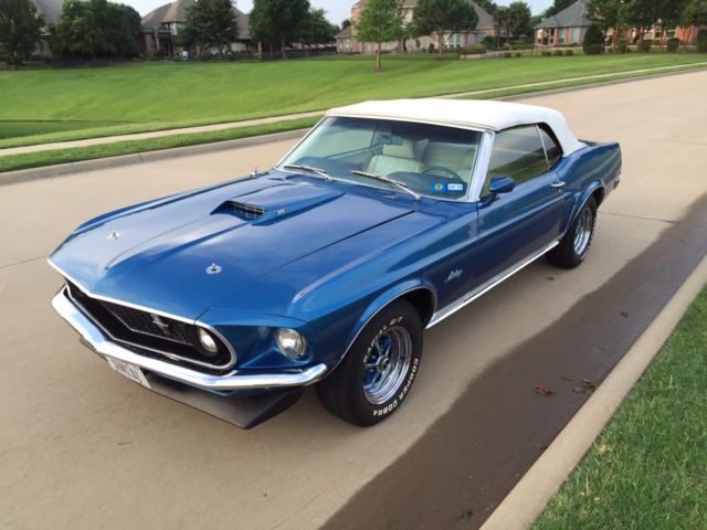 1969 Acapulco Blue Ford Mustang Convertible