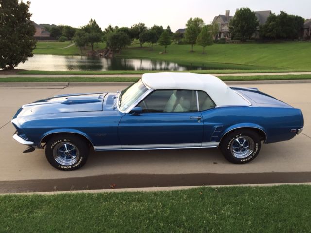 1969 Acapulco Blue Ford Mustang Convertible