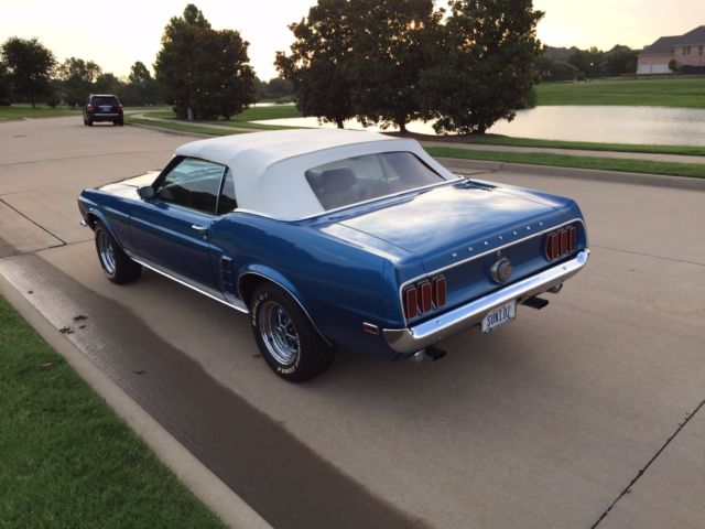 1969 Acapulco Blue Ford Mustang Convertible