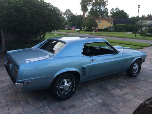 1969 Blue Ford Mustang Hardtop