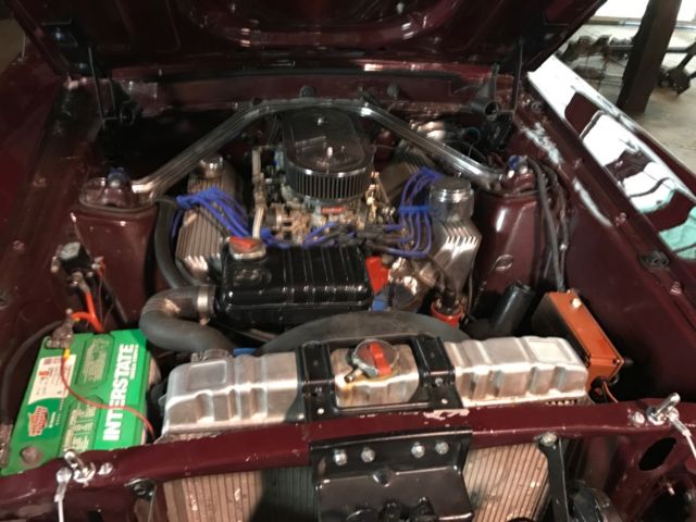 1969 Maroon Ford Mustang Fastback