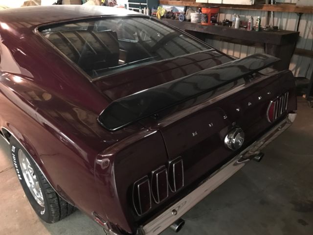 1969 Maroon Ford Mustang Fastback