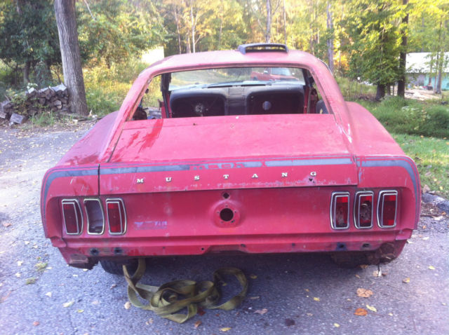 1969 Red Ford Mustang Fastback