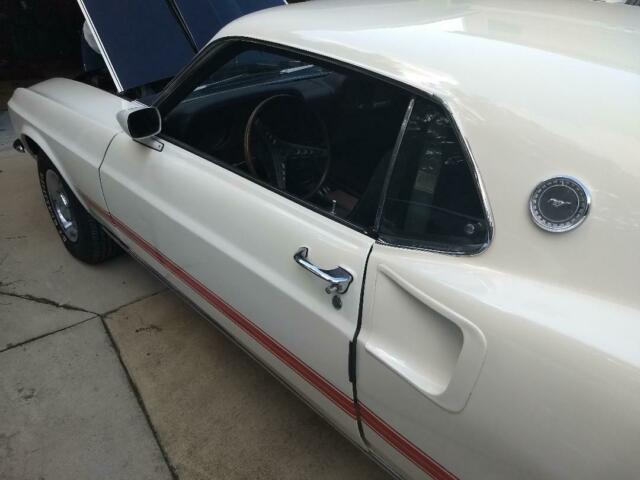 1969 White Ford Mustang Fastback