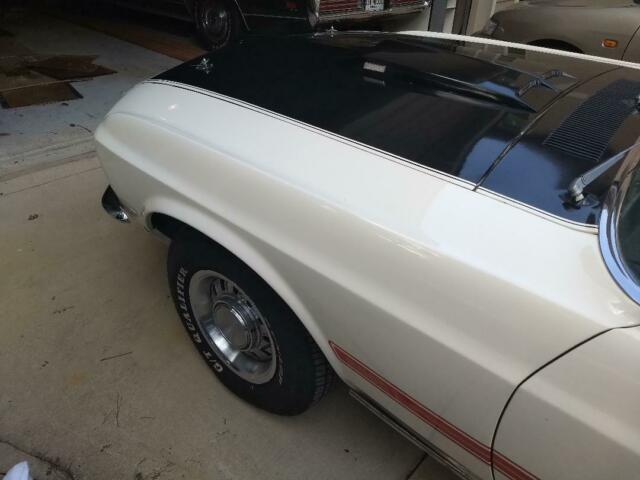 1969 White Ford Mustang Fastback