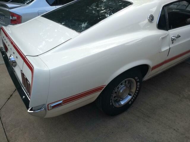 1969 White Ford Mustang Fastback