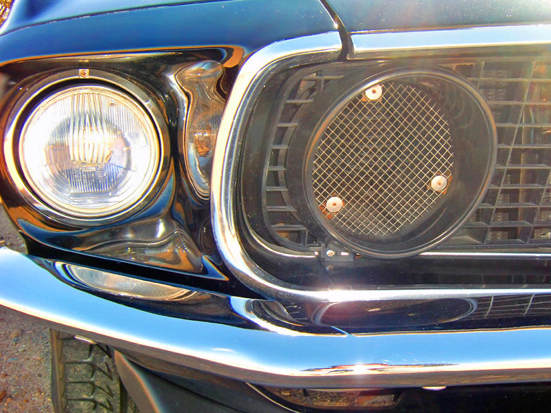 1969 Black w/ Combination  Red Boss Graphics Ford Mustang 2 door Fastback