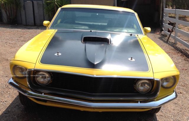 1969 Yellow Ford Mustang Hardtop