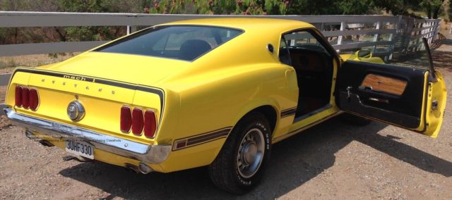 1969 Yellow Ford Mustang Hardtop