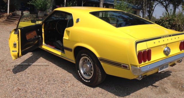 1969 Yellow Ford Mustang Hardtop