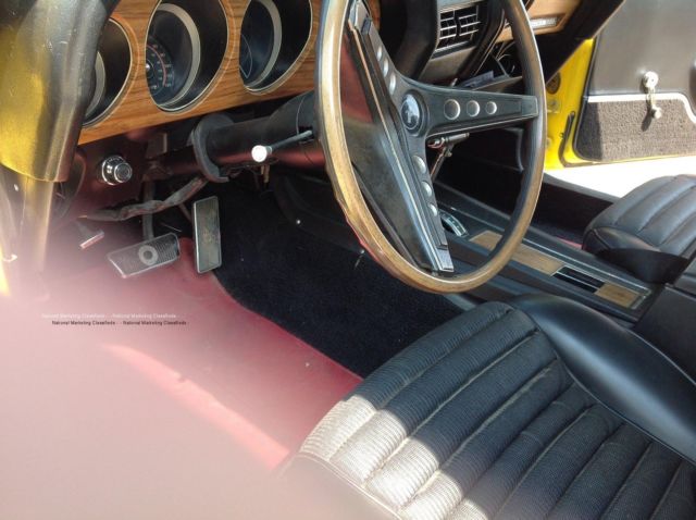 1969 Yellow Ford Mustang Hardtop