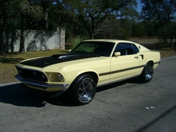 1969 Yellow Ford Mustang Fastback