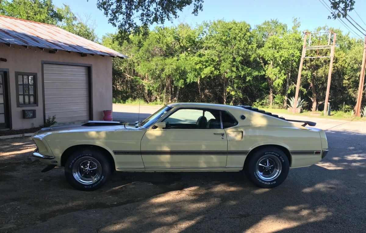 1969 Yellow Ford Mustang Fastback