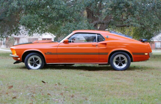1969 Orange Ford Mustang Fastback