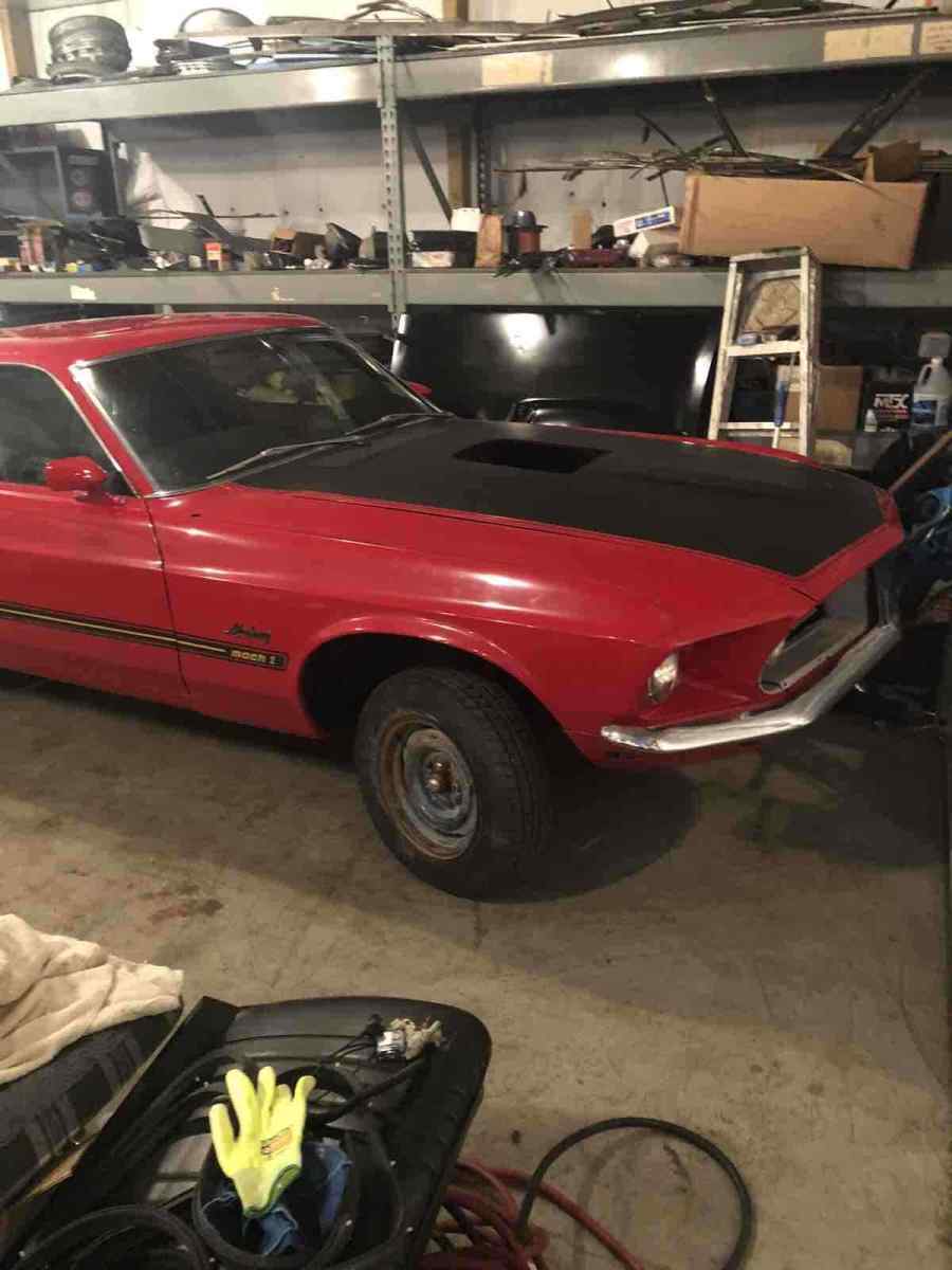 1969 Red Ford Mustang